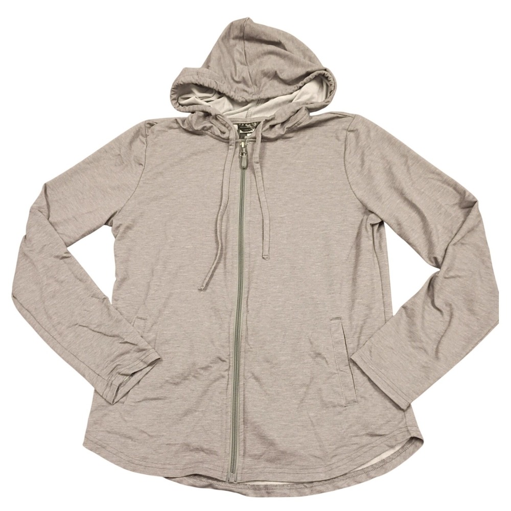 32 Degrees Cool Full Zip Hoodie‎ Womens S Gray Heathered Lightweight Activewear